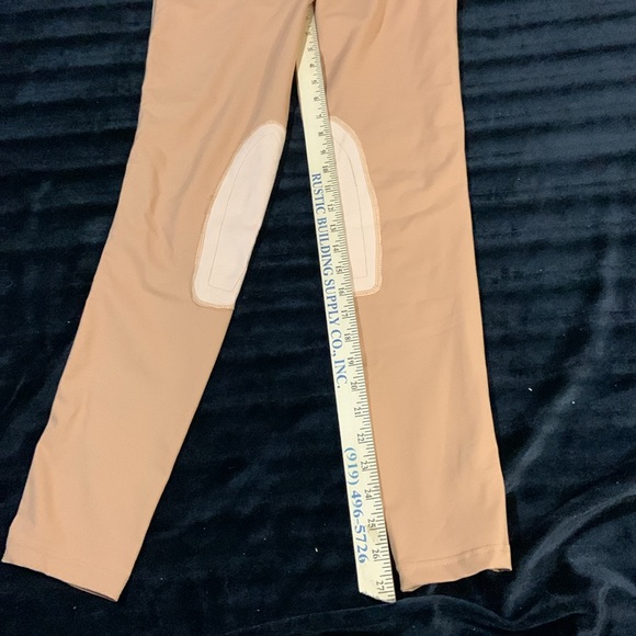 FITS T4 vented riding tights knee patch breeches size small caramel tan nwot - Picture 11 of 12